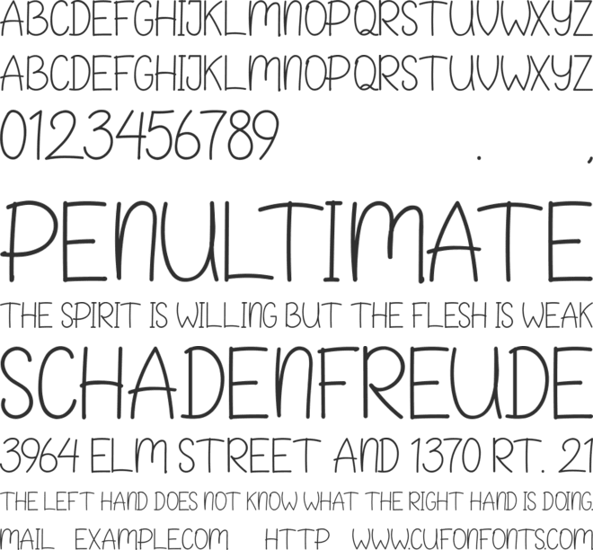 SNOOPOD font preview