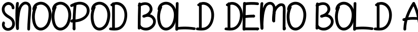 SNOOPOD Bold Demo Bold font