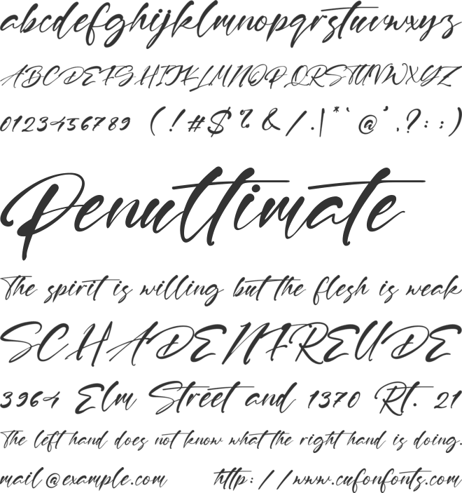 PANGESTU font preview