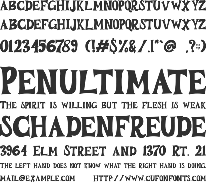 BUZTERY font preview