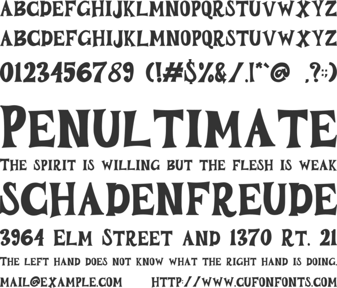 BUZTERY font preview