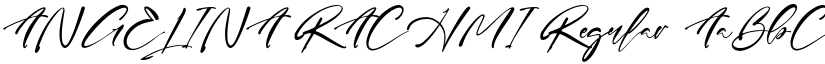 ANGELINA RACHMI Regular font