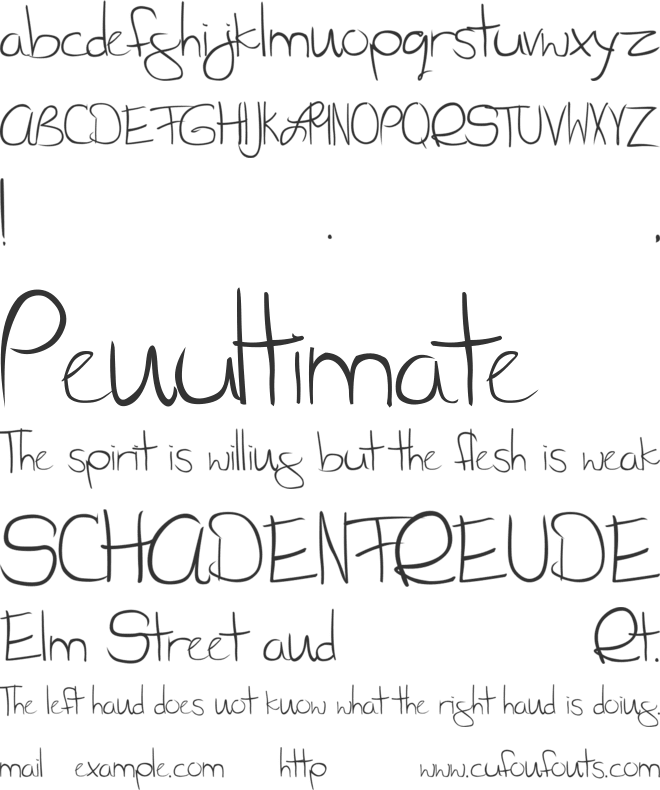 SL Runaway Girl font preview