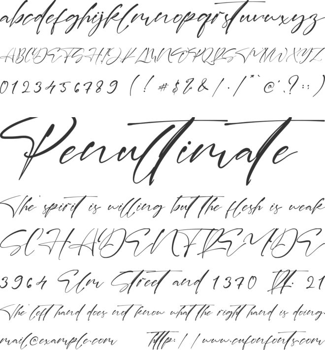 LANEKY HAIZEN font preview