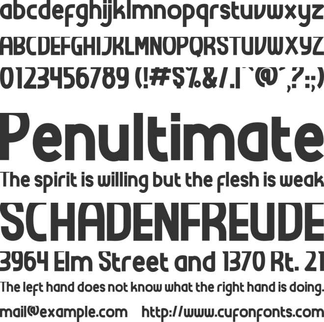 RONALDI GUJE font preview
