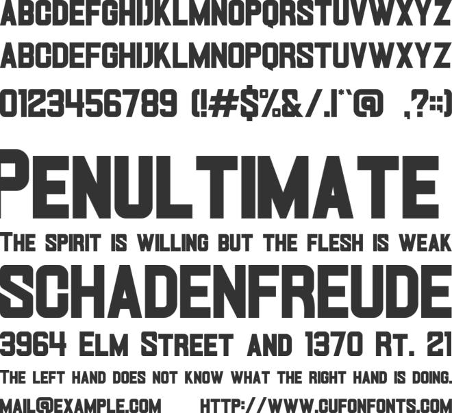 SUPER PUNCH font preview