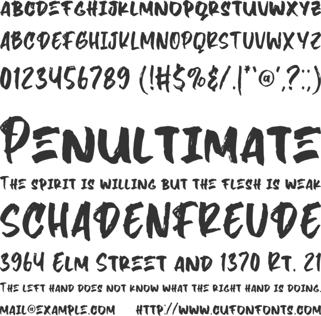 Dragon Knight font preview