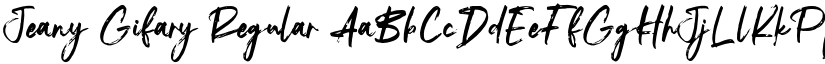 Jeany Gifary Regular font