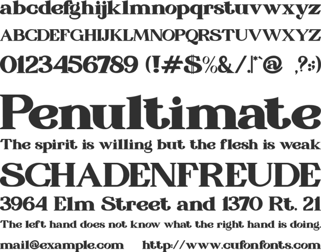 Rosemary font preview