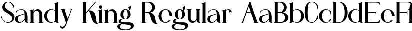 Sandy King Regular font