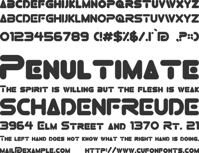 SUPERBOLT font preview