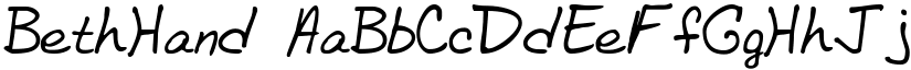 BethHand font