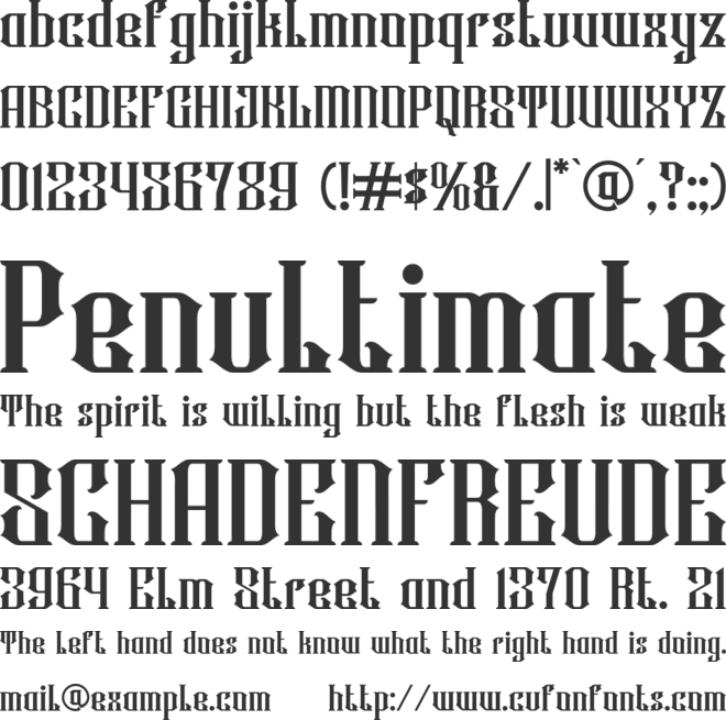 Rowney Kahfi font preview