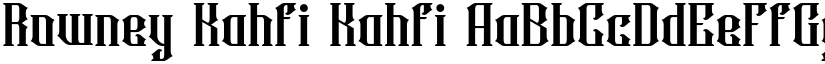 Rowney Kahfi Kahfi font