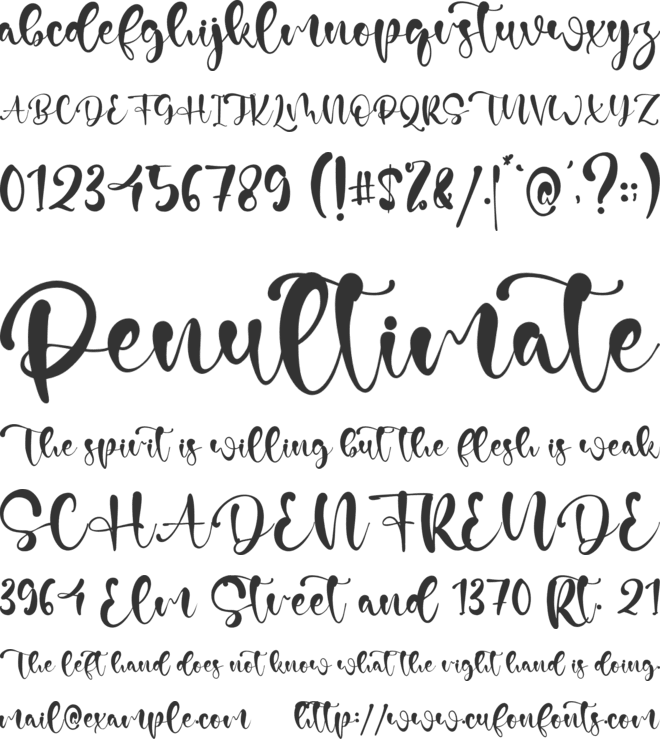 Woodine font preview