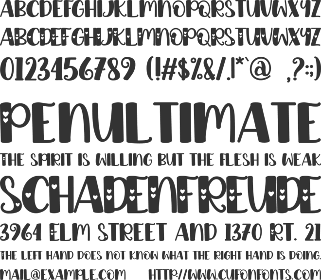 Beloved Cheryl - Personal Use font preview