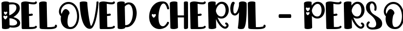 Beloved Cheryl - Personal Use Regular font