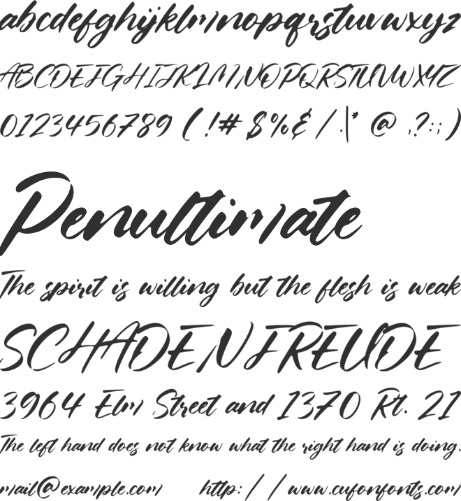 Gladiatore font preview