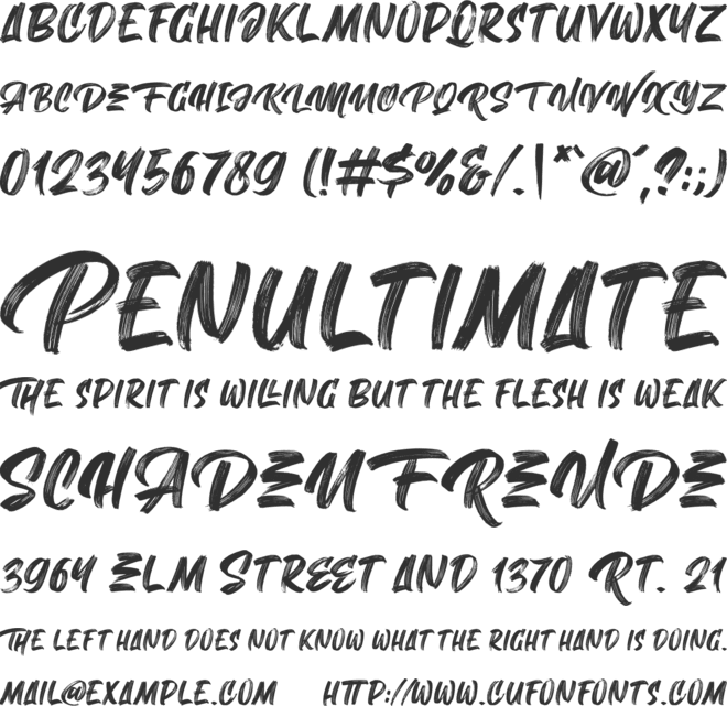 Abrashe font preview