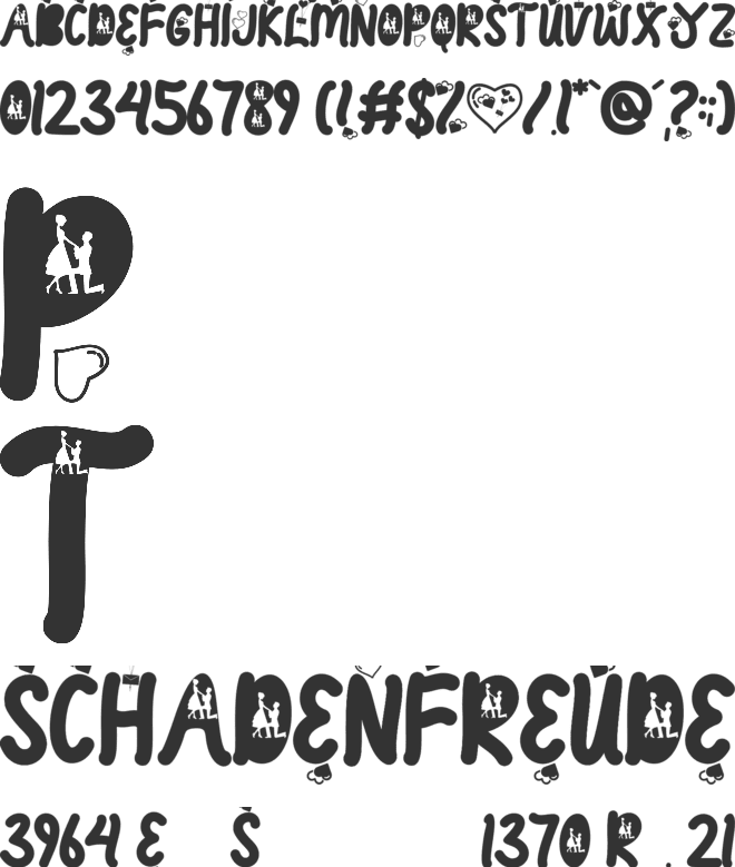 YOUNG COUPLE font preview