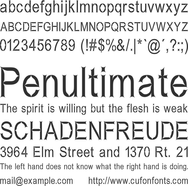 Geffry font preview