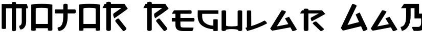 MOTOR Regular font