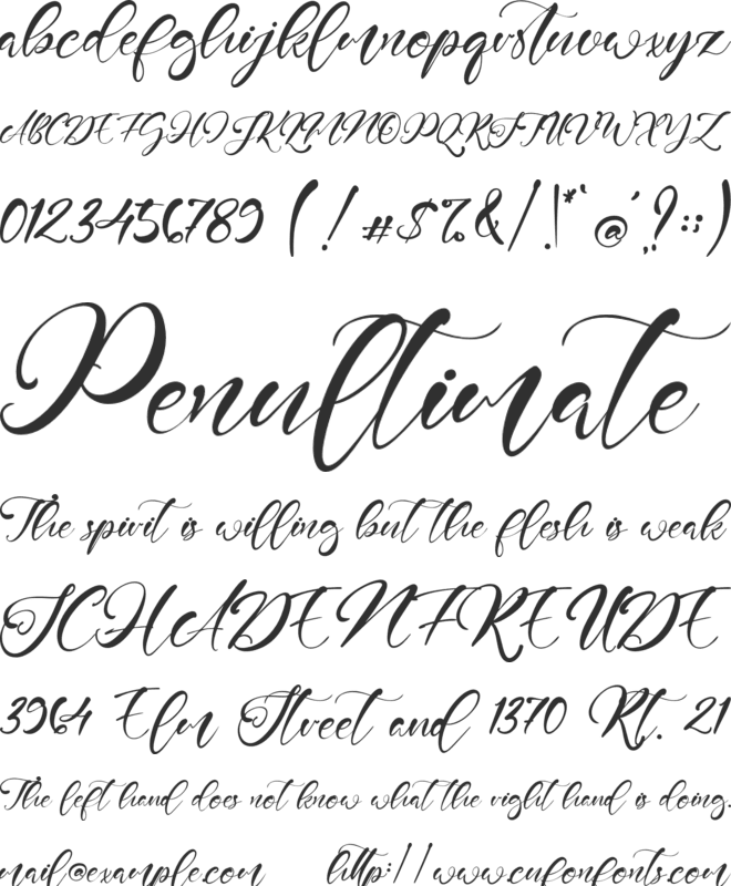 Dainford font preview