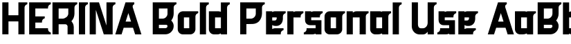 HERINA Bold Personal Use font