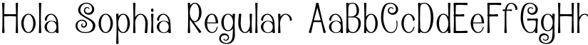 Hola Sophia Regular font