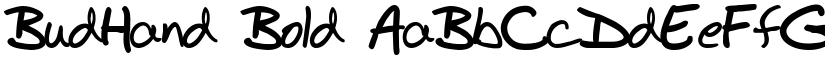 BudHand Bold font