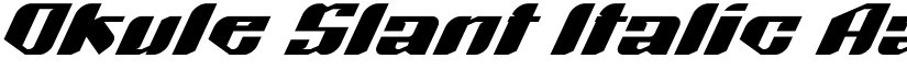 Okule Slant Italic font