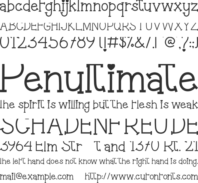 Mellviana font preview