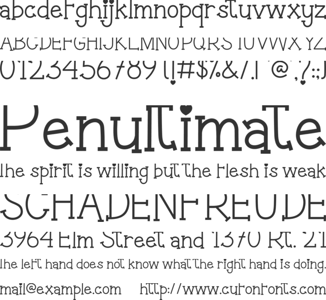 Mellviana font preview