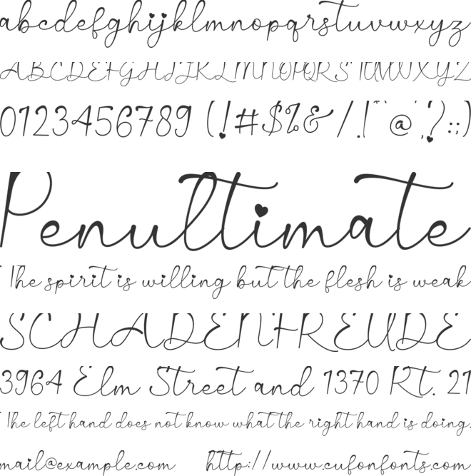 Sweet Signature font preview