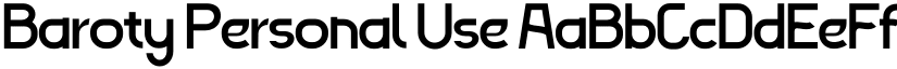 Baroty Personal Use font