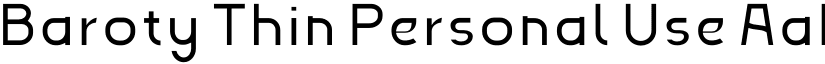 Baroty Thin Personal Use font