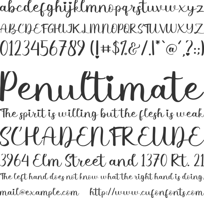 Lovely Balloon font preview