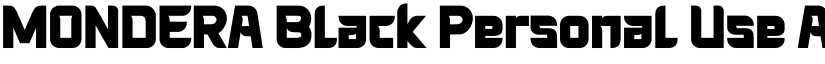 MONDERA Black Personal Use font