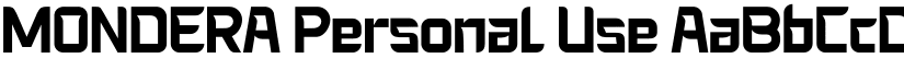 MONDERA Personal Use font
