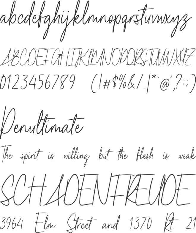 Goldenlead font preview