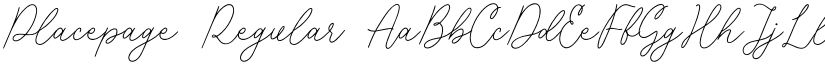 Placepage Regular font