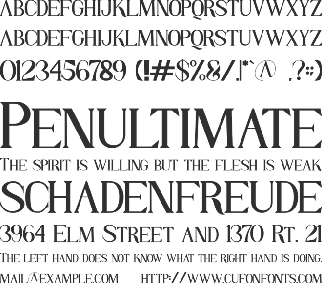 JHINBEY font preview