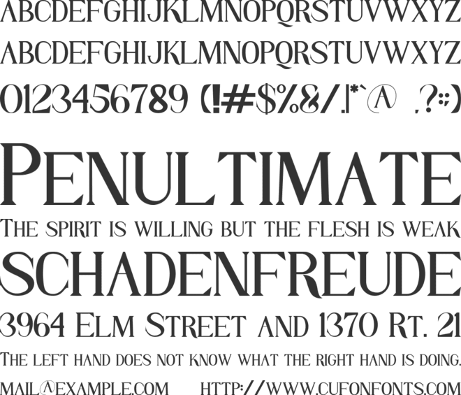 JHINBEY font preview