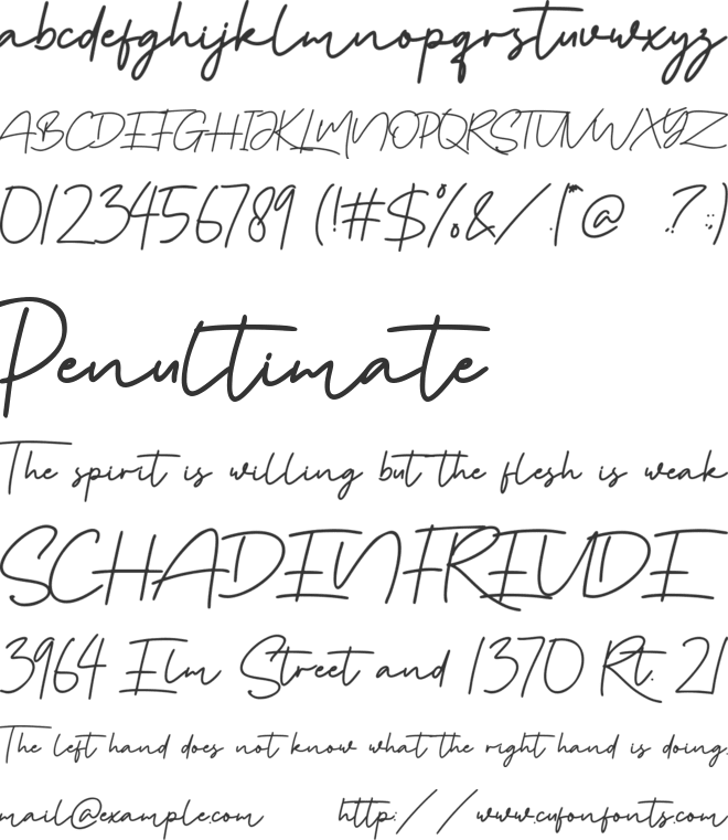 Tanya Hati font preview