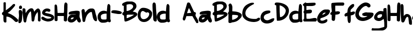 KimsHand-Bold font