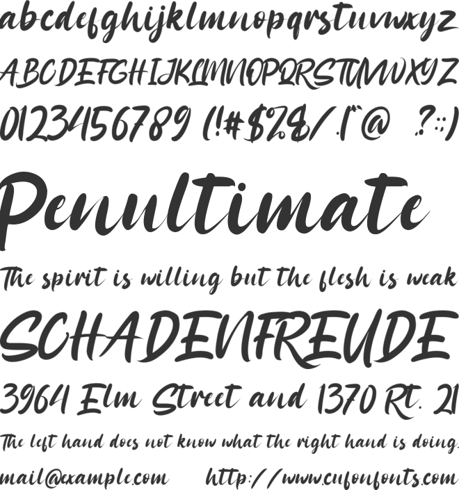 Sattomy font preview