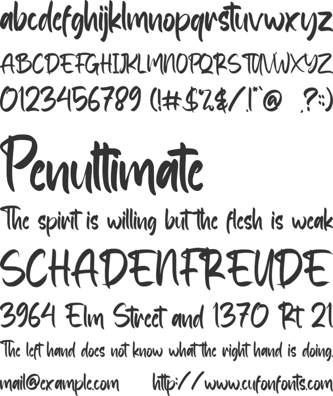 Sang Bintang font preview