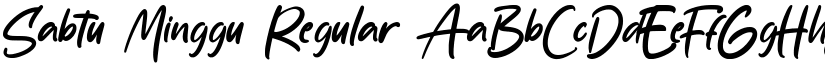 Sabtu Minggu Regular font