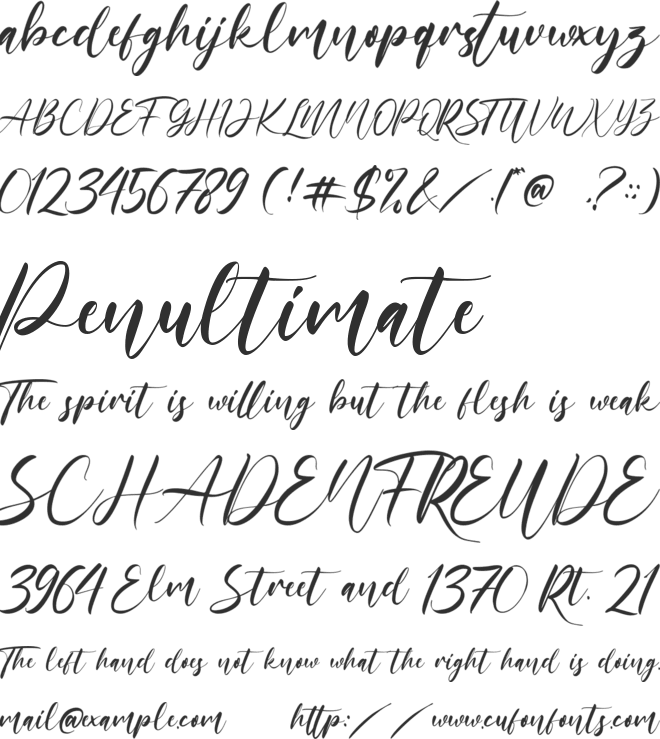 Fattemah font preview