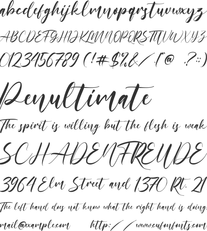 Fattemah font preview
